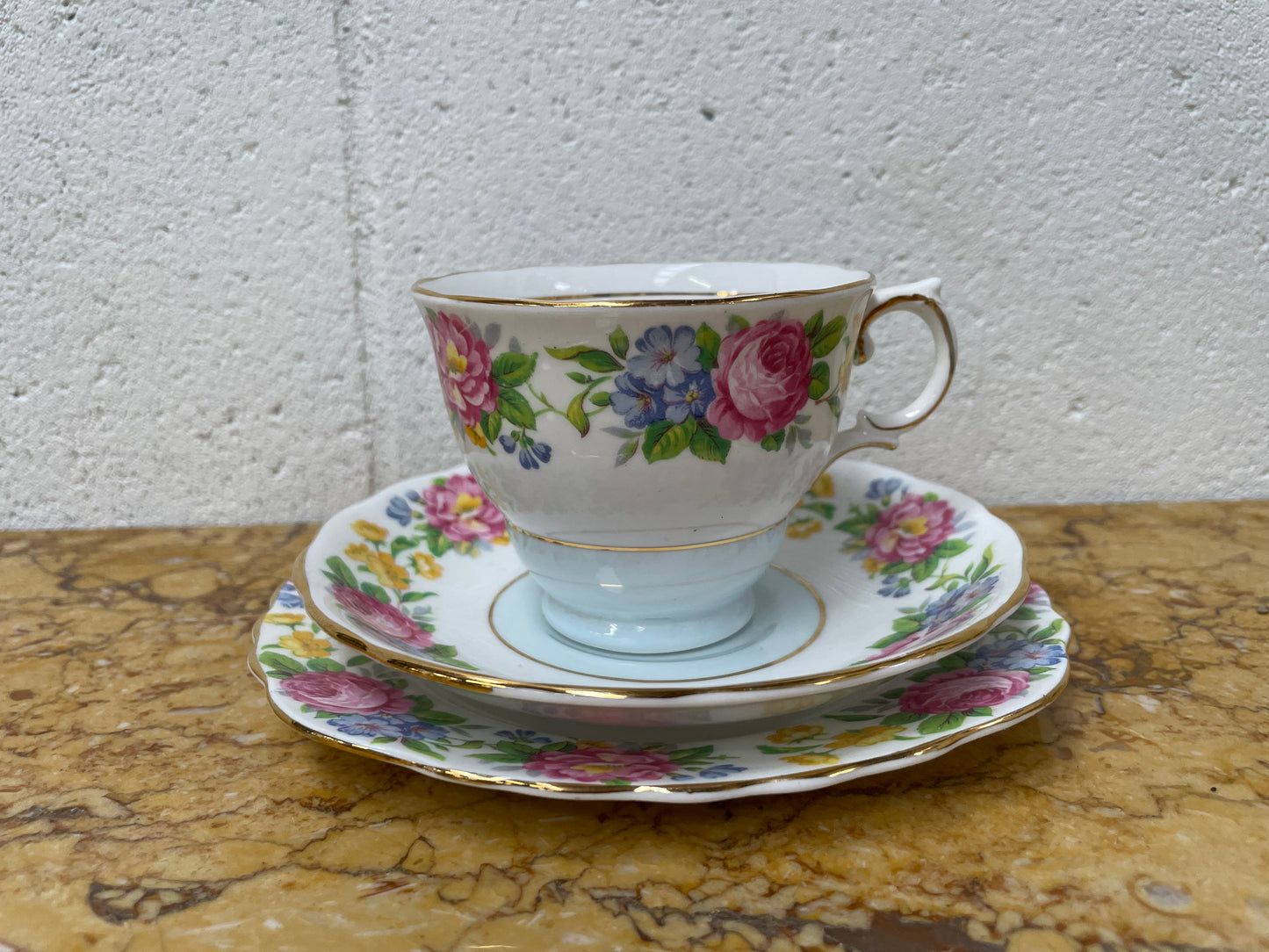 Colclough Bone China Trio Floral Pattern