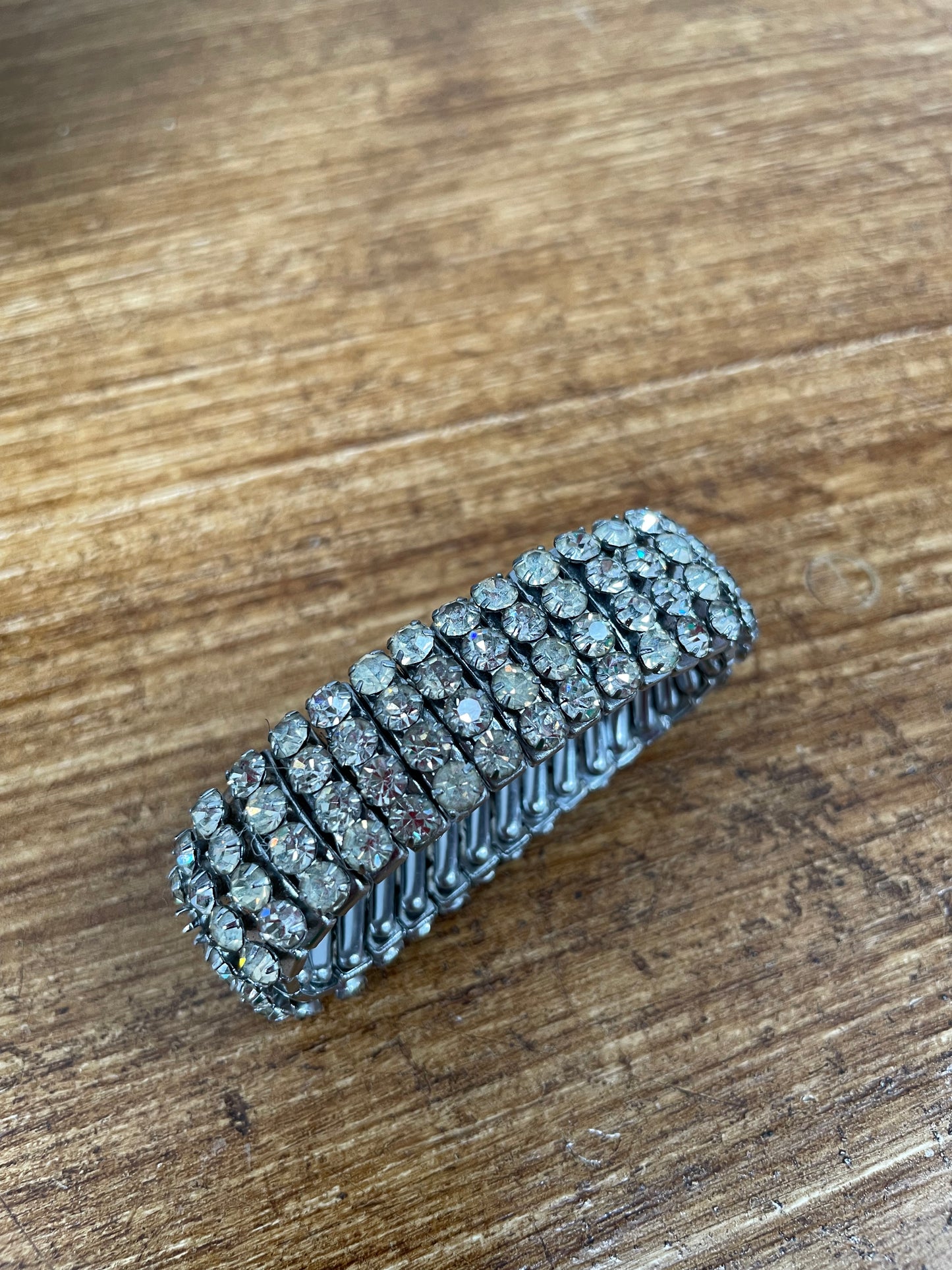 Vintage Expandable Rhinestone Bracelet