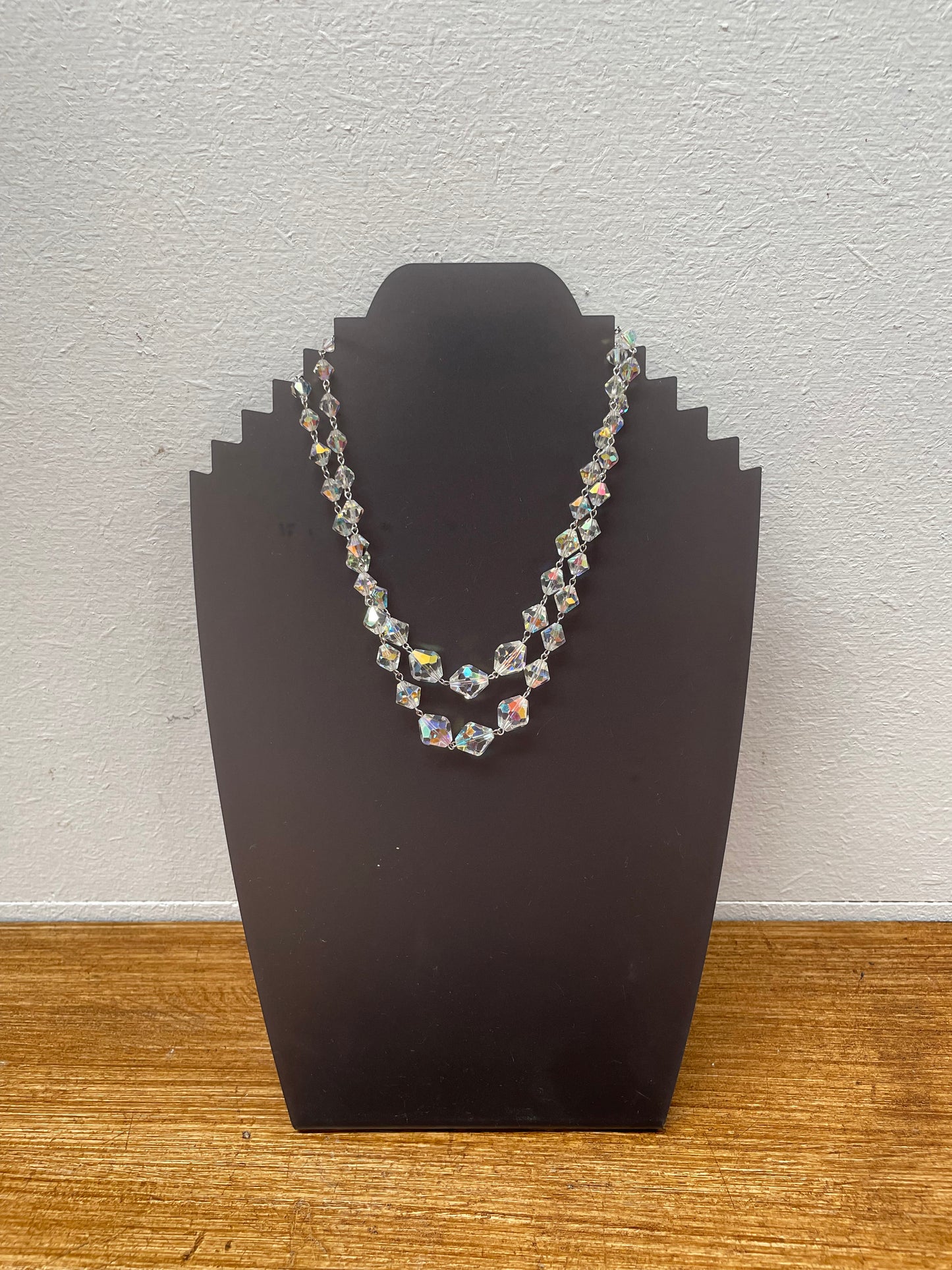 Vintage Borealis Crystal Double Strand Necklace