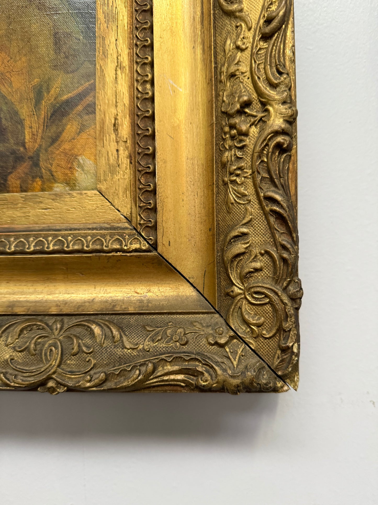 19th Century Portrait Print in Gilt Frame