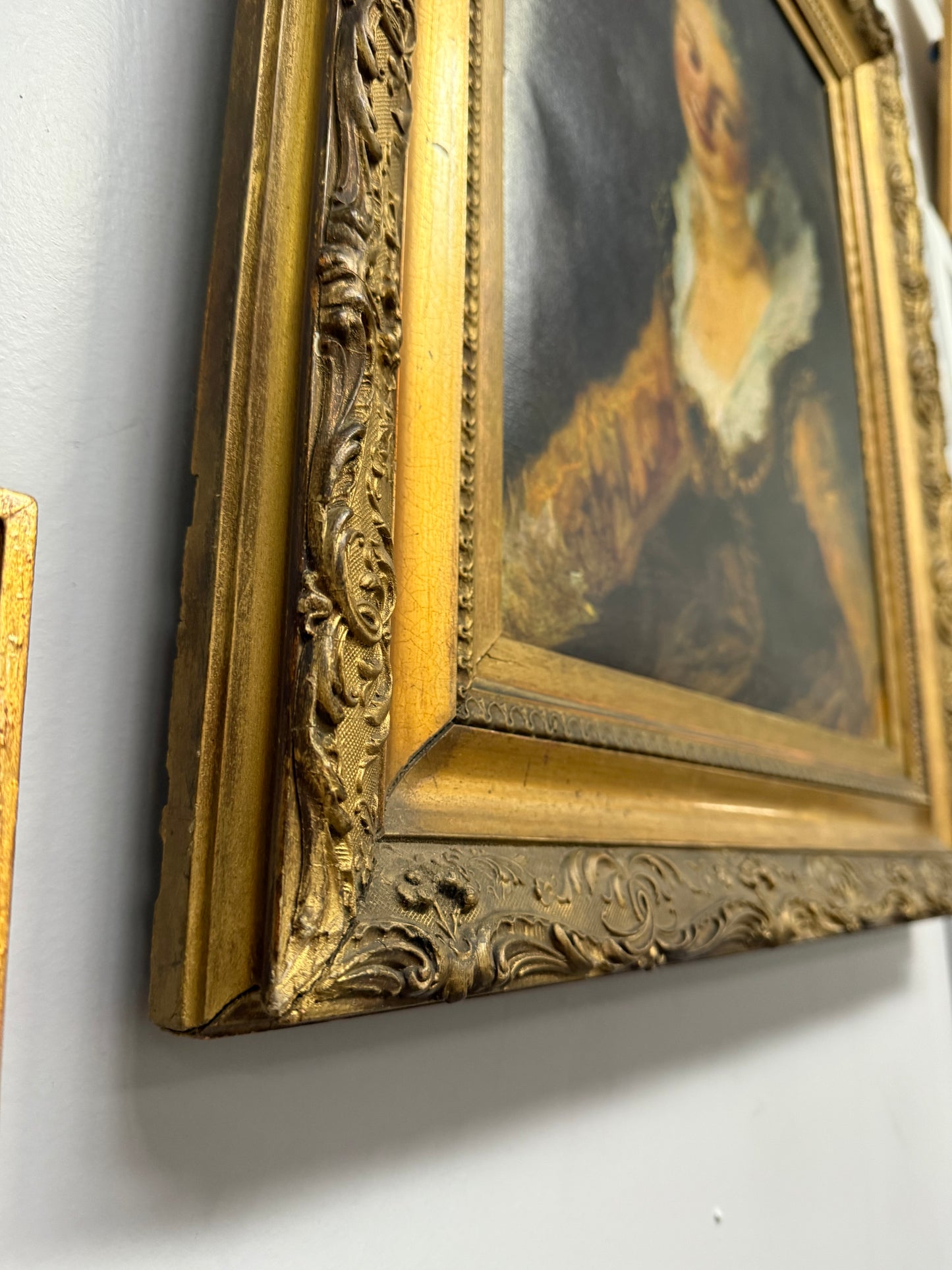 19th Century Portrait Print in Gilt Frame