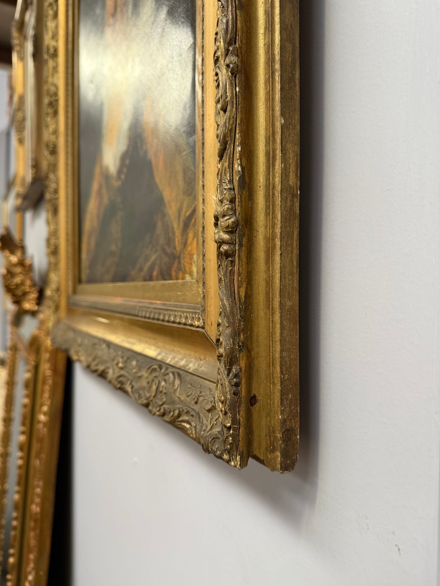 19th Century Portrait Print in Gilt Frame