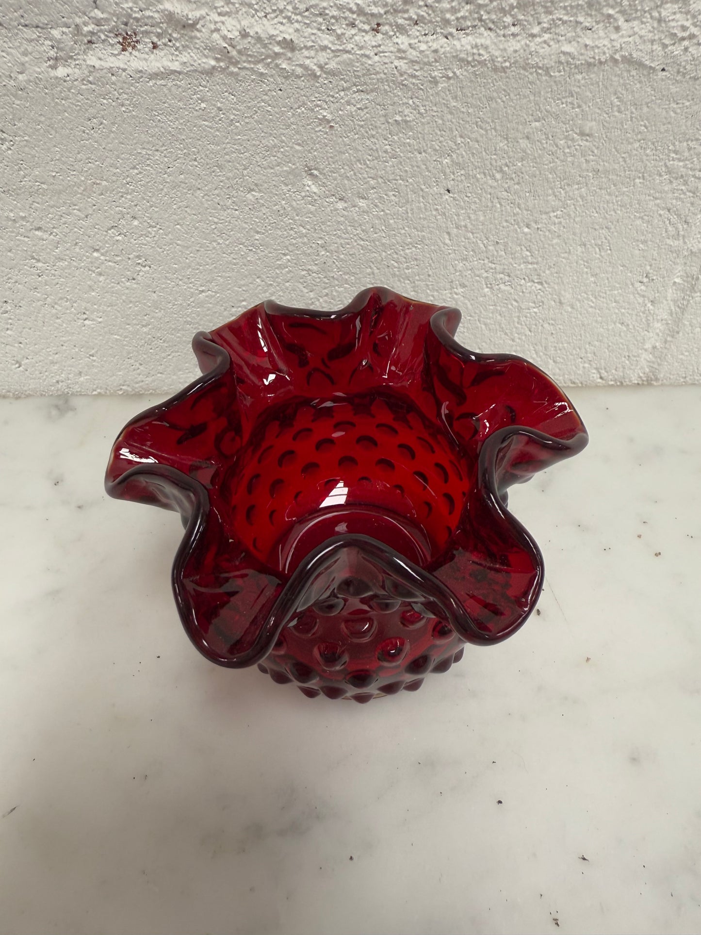 Vintage Fenton Ware Ruby Red Vase