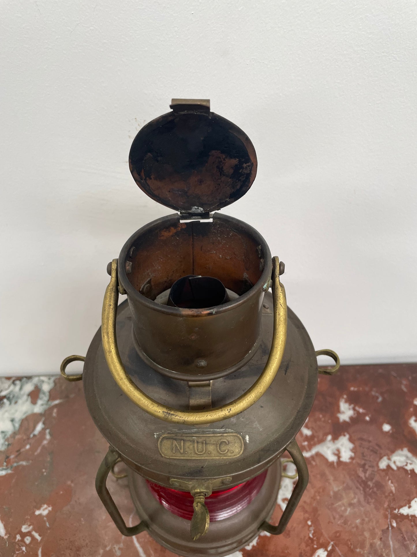 Vintage copper and Brass ships Signal lantern