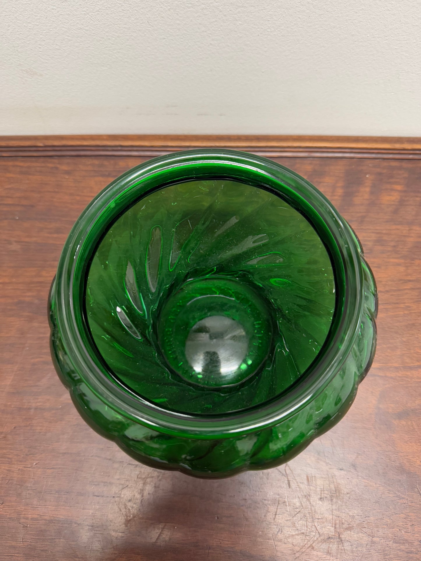 Vintage Napco Green Glass Bowl