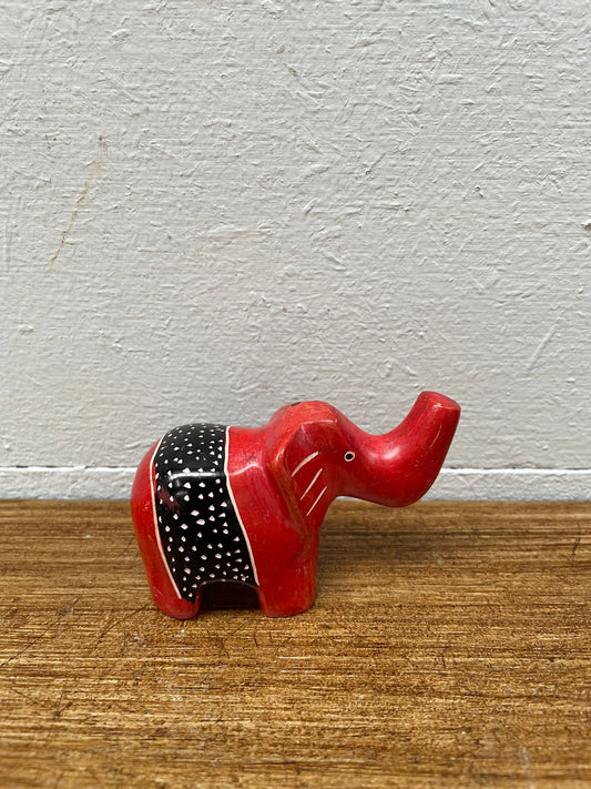 Vintage African Carved Stone Elephant Figure