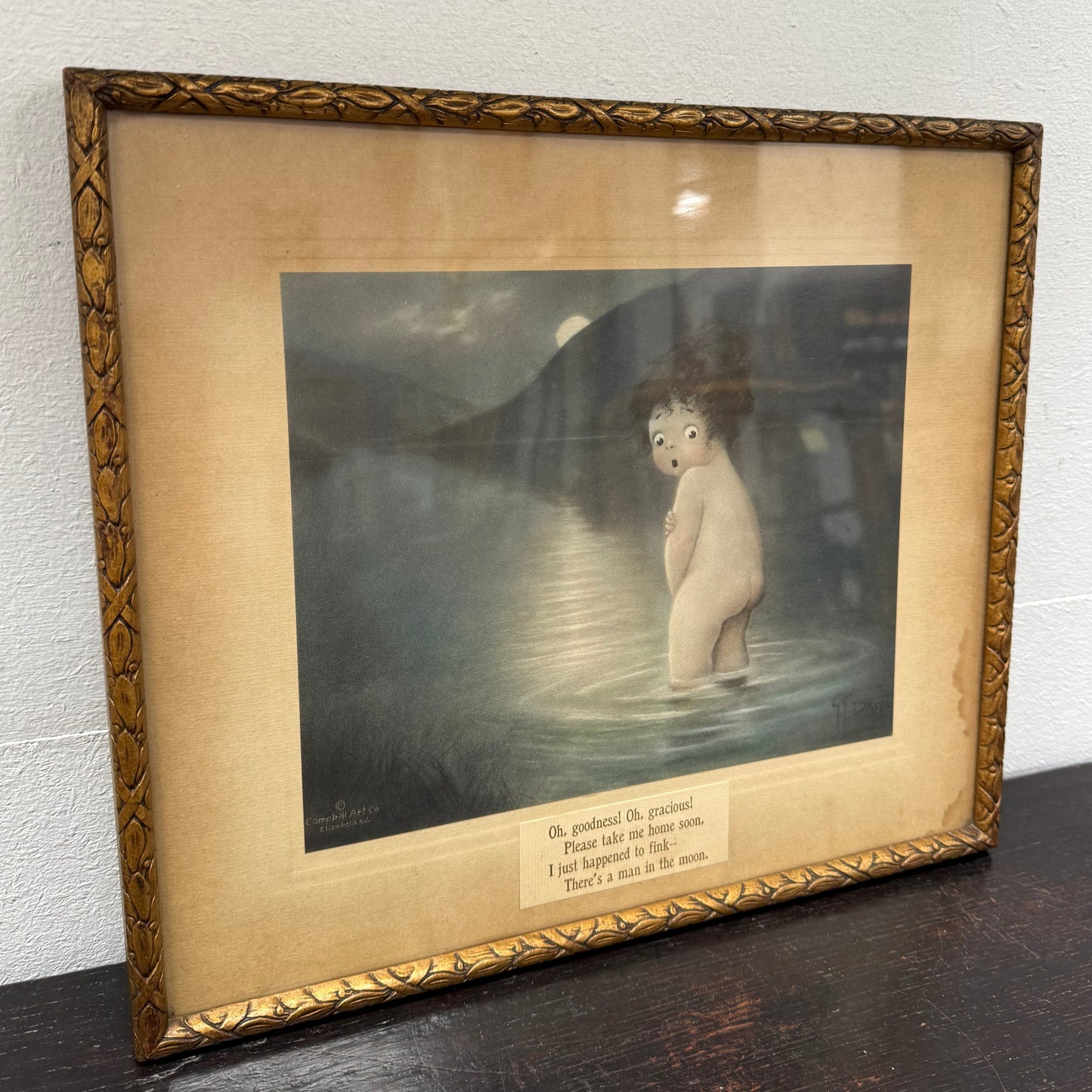 Rare Vintage Campbell's Grace Gebbie Drayton Lithographic Print Circa 1920's