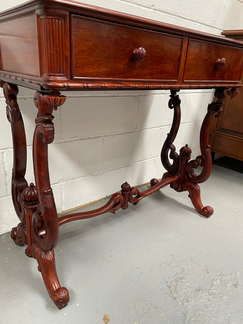 Superb Vintage Colonial Style Mahogany Hall Table Circa:1970's
