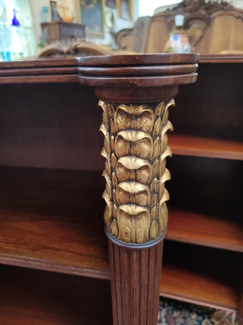 Very Attractive Pair Vintage Louis XVI Diminutive Mahogany Bookshelves