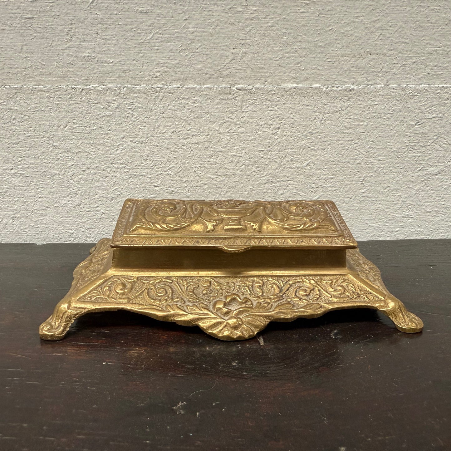 Victorian Style Brass & Gilt Stamp Holder Circa 1950s