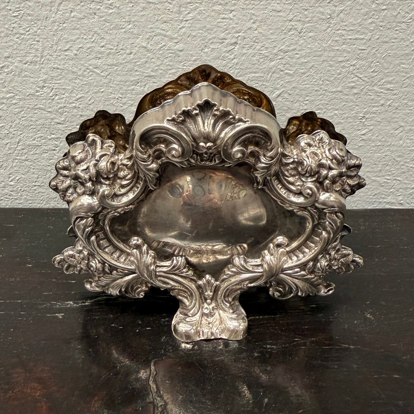 Victorian Style Silver Plate Letter Holder