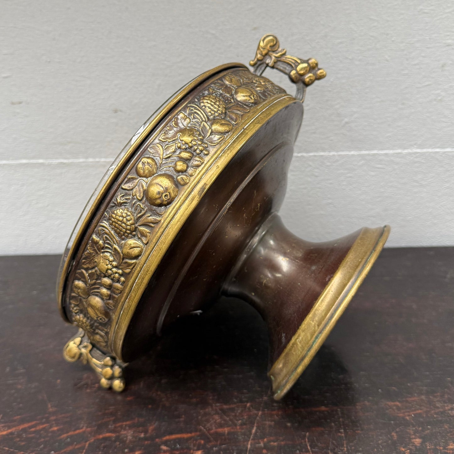 Vintage Brass & Glass Comport