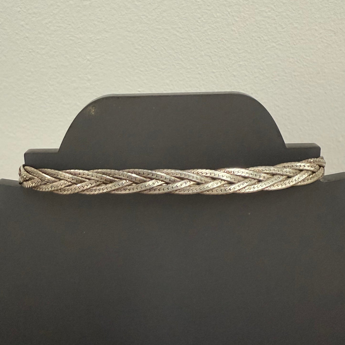 Vintage Sterling Silver Italian Woven Bracelet