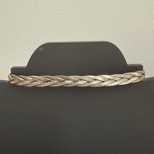 Vintage Sterling Silver Italian Woven Bracelet