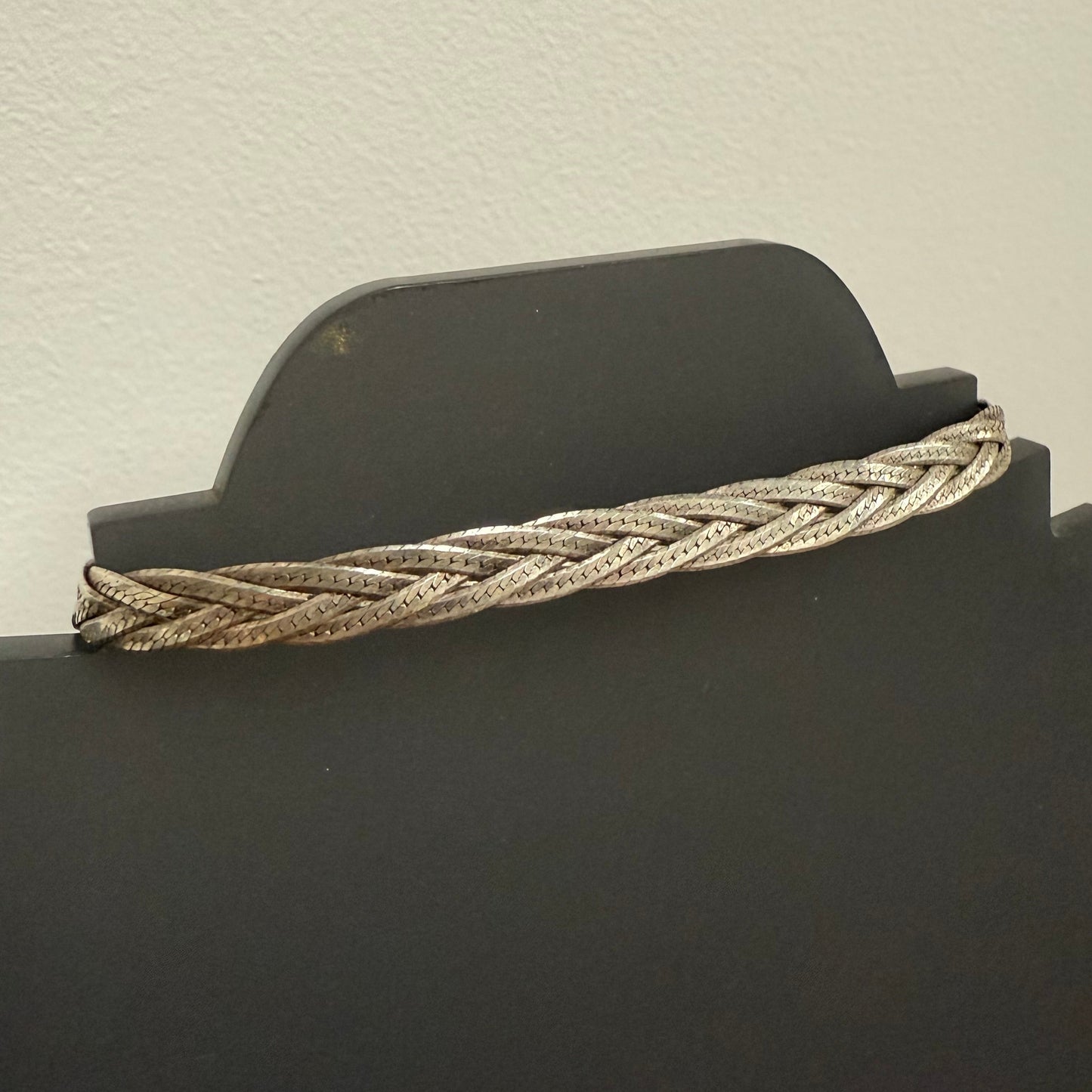 Vintage Sterling Silver Italian Woven Bracelet