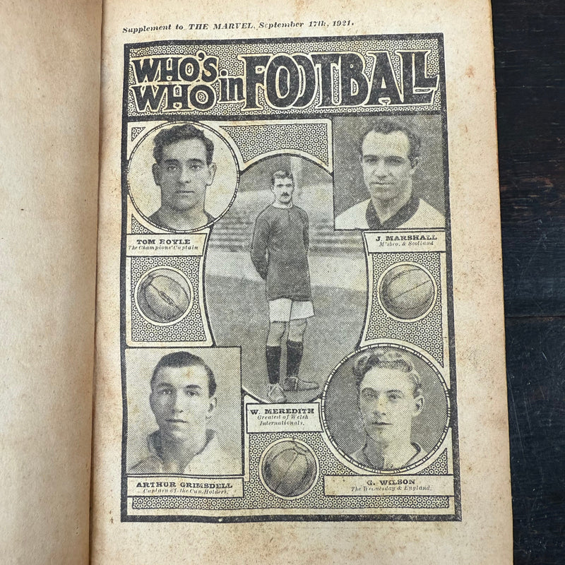 Whos Who in Football Supplement to "The Marvel" Newspaper 1921