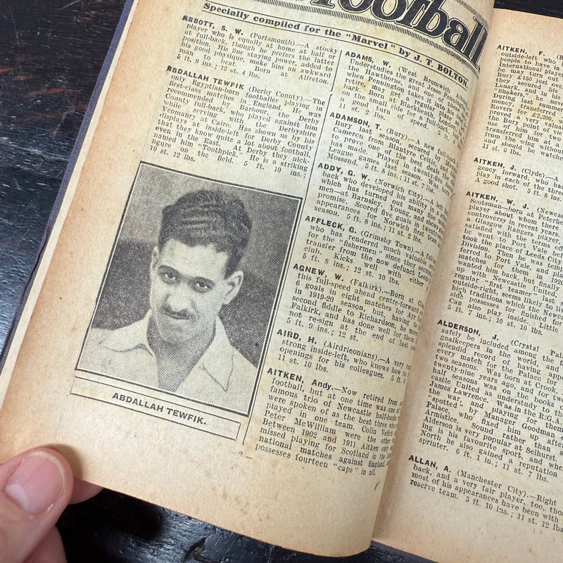 Whos Who in Football Supplement to "The Marvel" Newspaper 1921