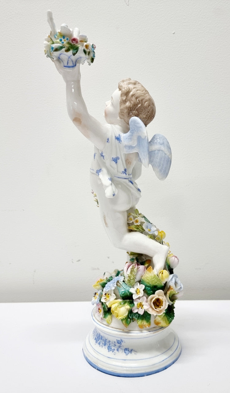 Stunning pair of Victorian Sitzendorf figurines of "Summer & Spring". They have been sourced locally and are in good "as found condition" with some minor wear and tear. Please view photos as they help form part of the description.