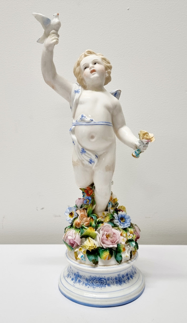 Stunning pair of Victorian Sitzendorf figurines of "Summer & Spring". They have been sourced locally and are in good "as found condition" with some minor wear and tear. Please view photos as they help form part of the description.