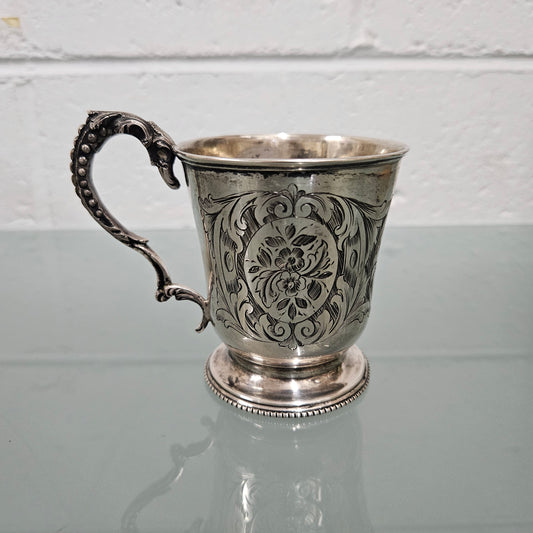 Engraved Sterling Silver Cup