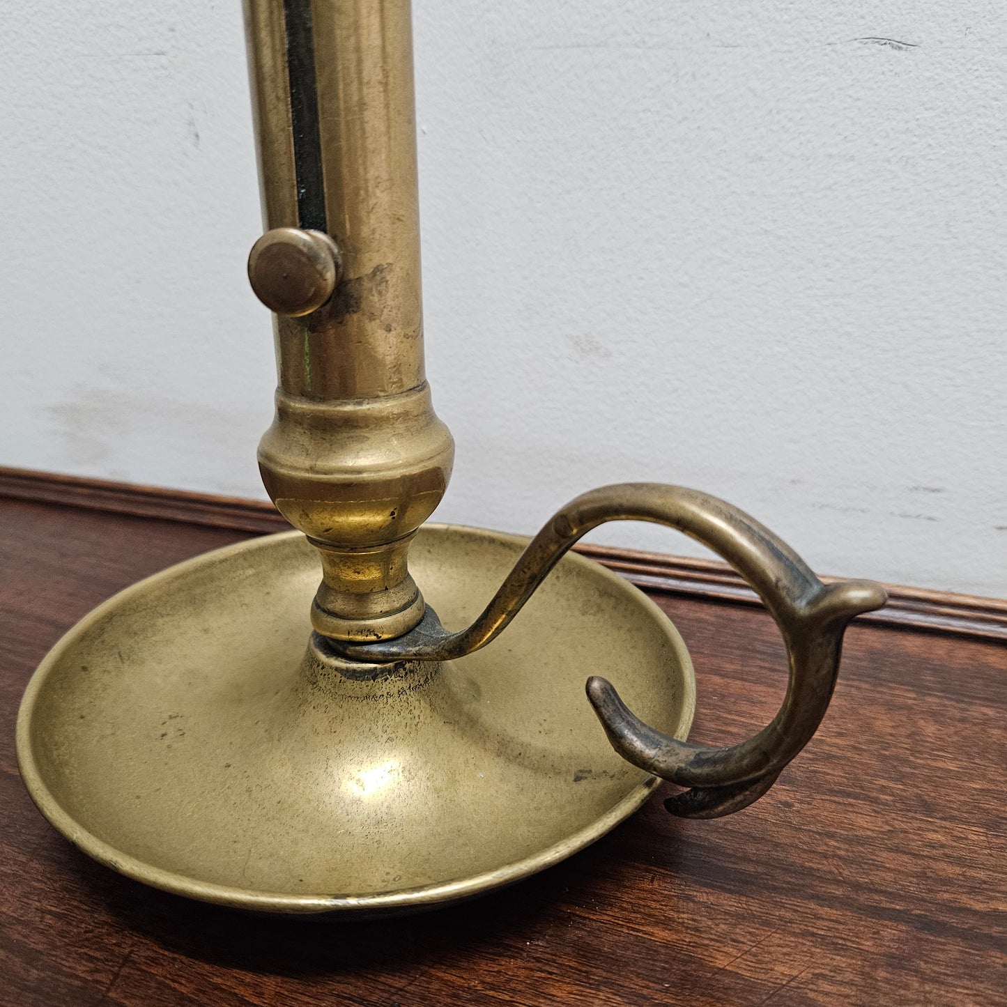 Antique Chamberstick Brass Candle Holder