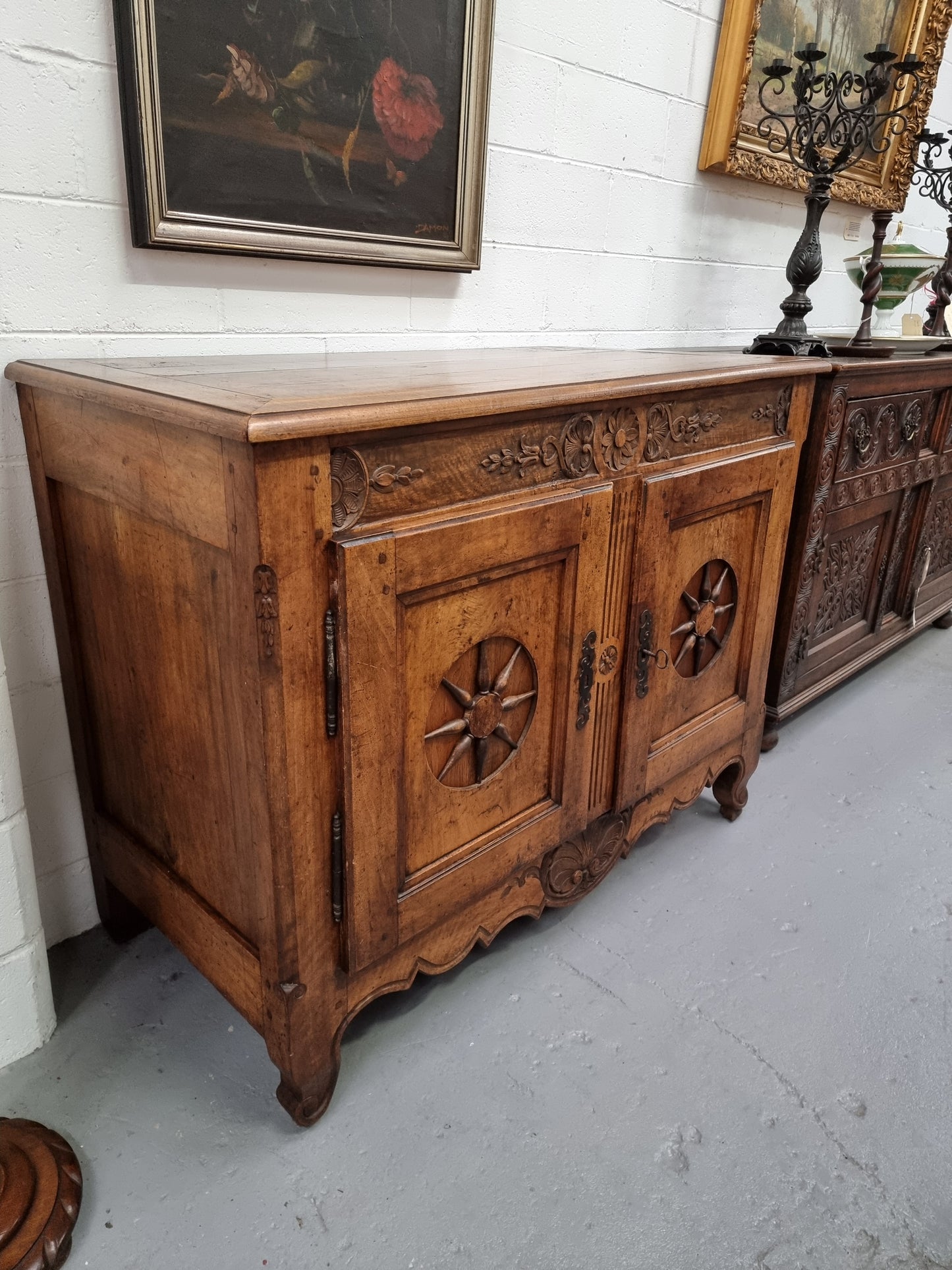 Rare French Antique 18th Century Walnut Cupboard