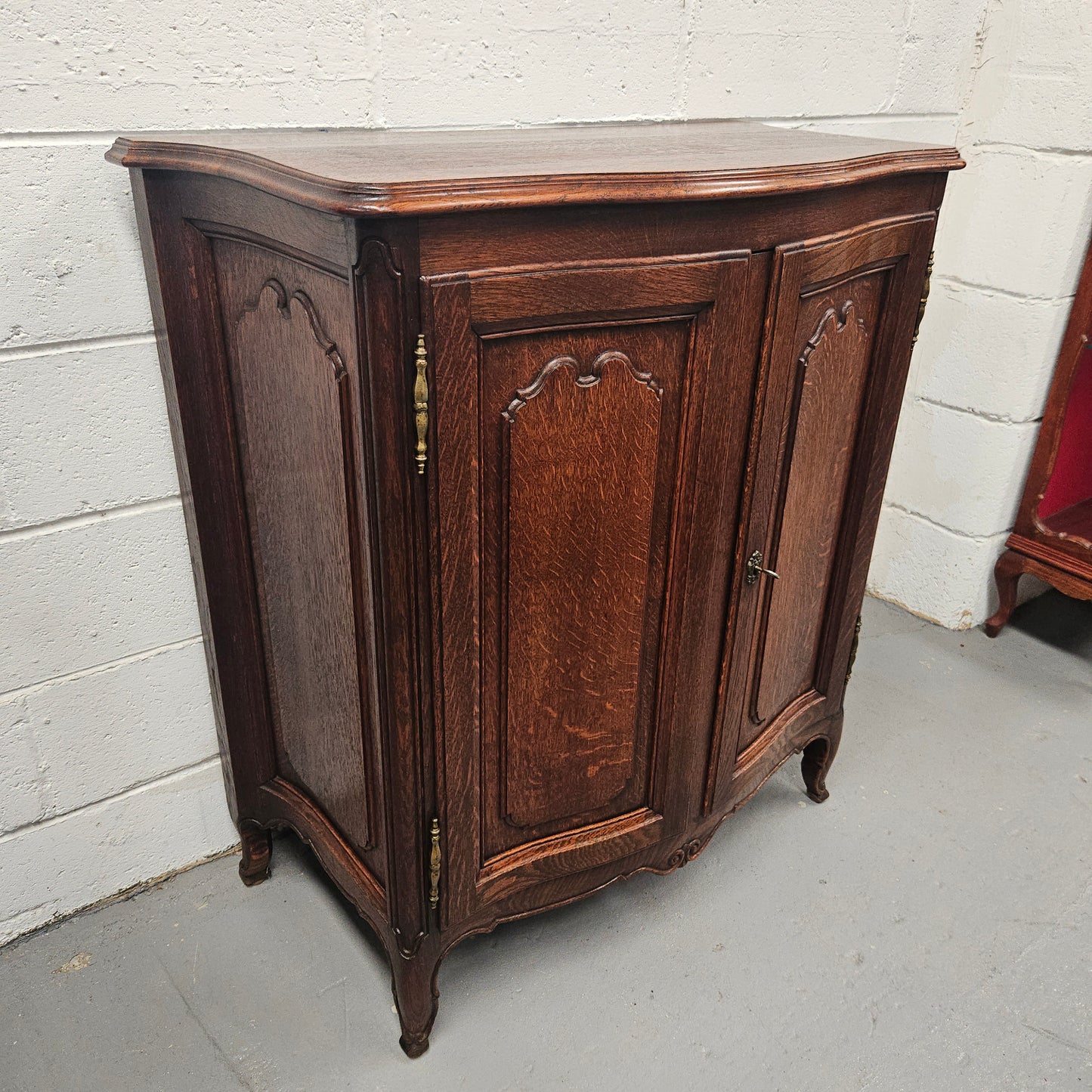 Elegant Louis XV Style French Oak Two Door Side Cupboard