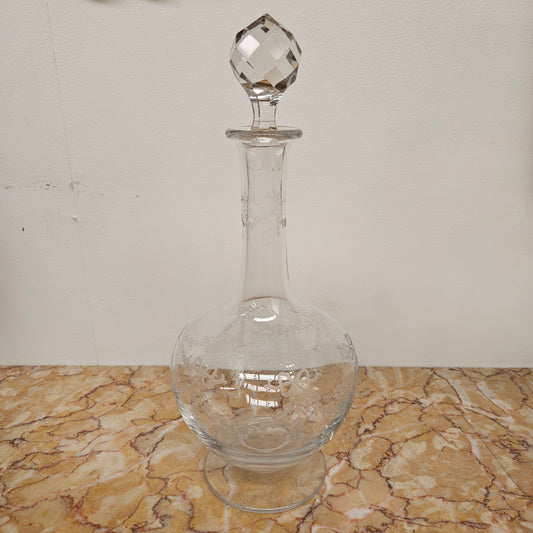 Large Crystal Glass Victorian Decanter