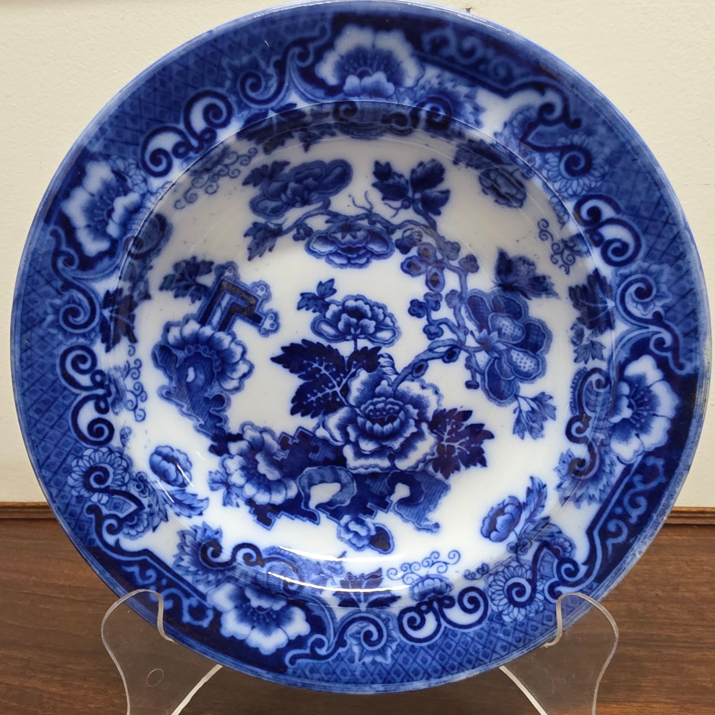 Signed Victorian Flow Blue Bowl