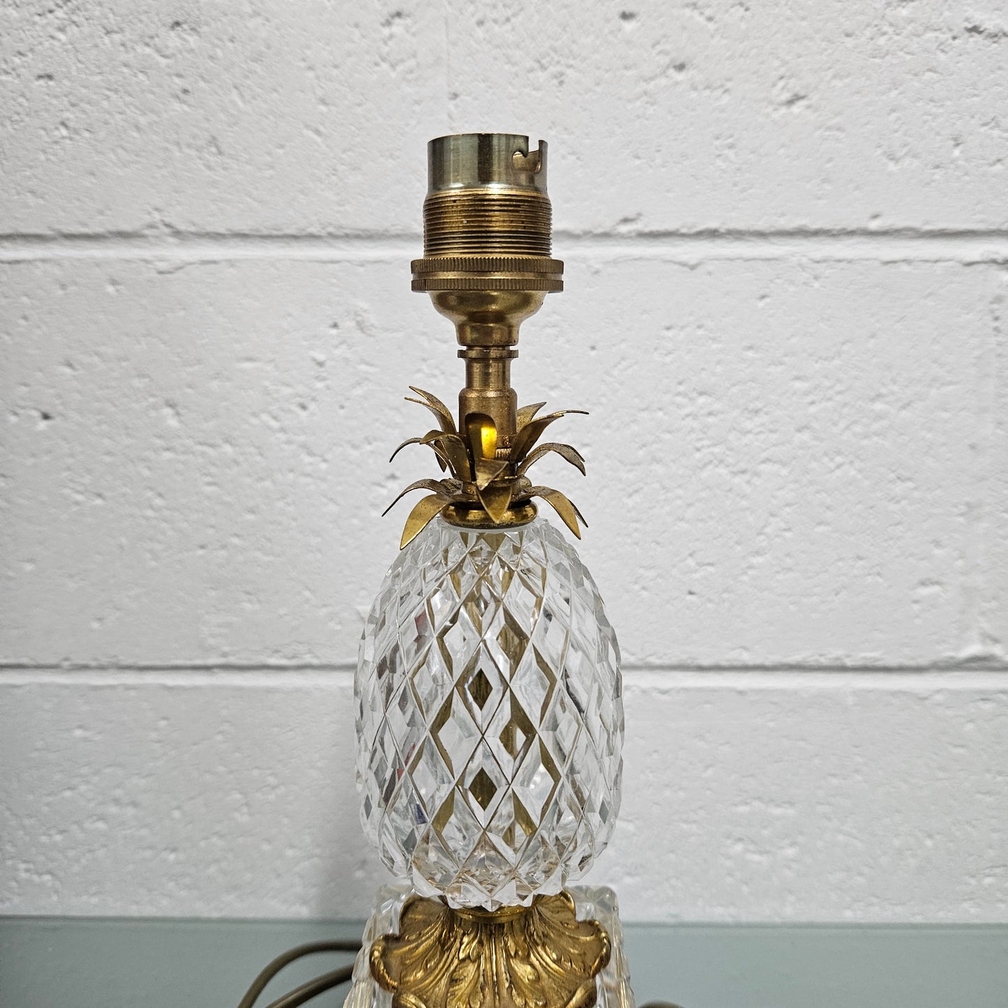 French Ormolu and Crystal Lamp