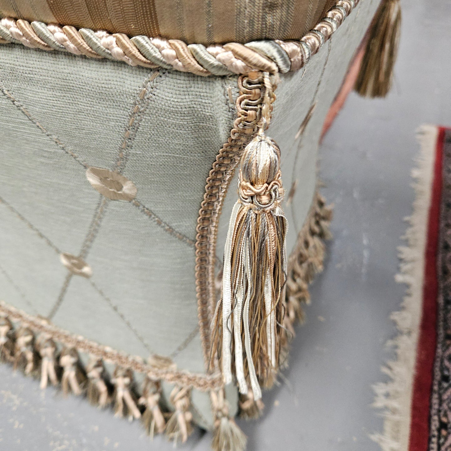 Mid Century Upholstered Ottoman