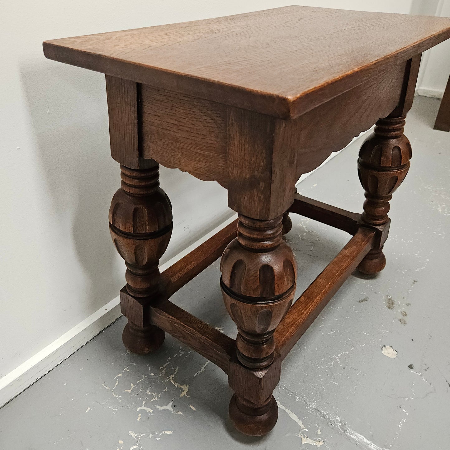 Lovely French oak 19th Century style coffee table with lovely details. It is in good original detailed condition and has been sourced directly from France.