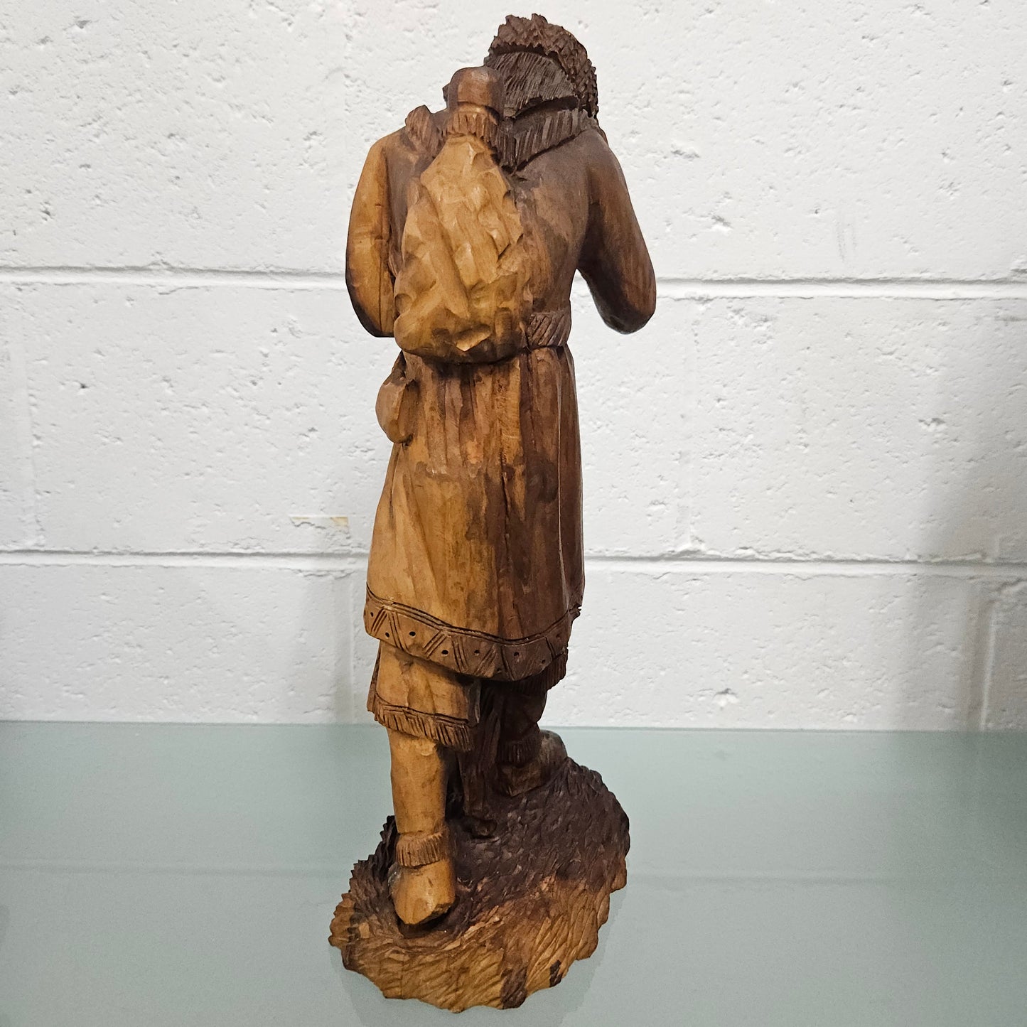 Vintage Wooden Shepard Carving