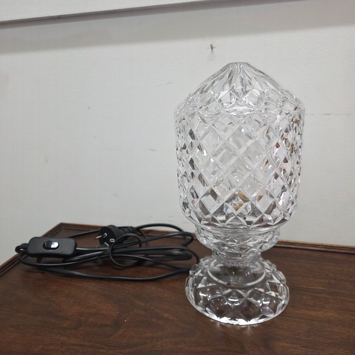 Good Quality Rewired |Vintage Crystal Lamp