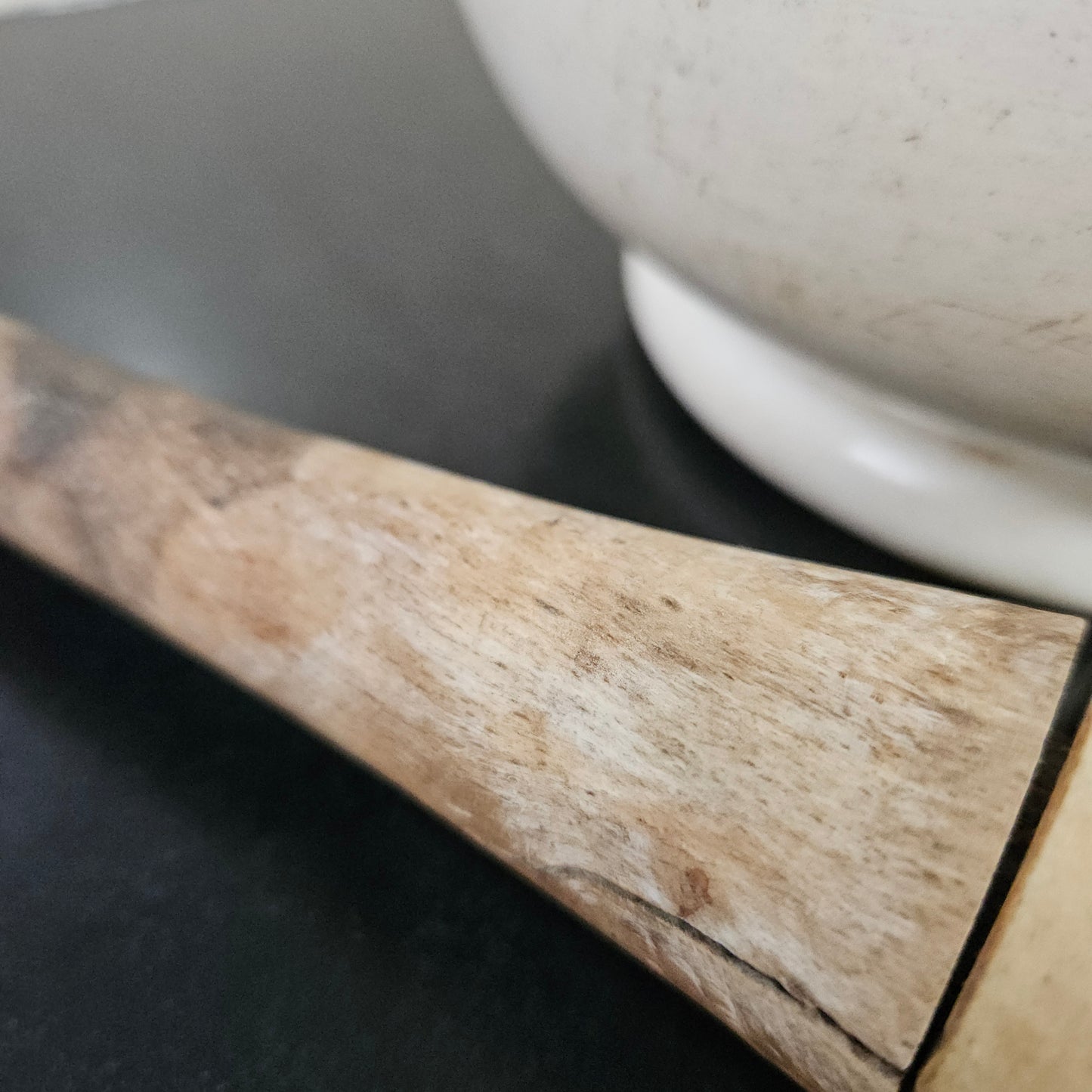 Antique Sheoak/Ceramic Apothecary Mortar and Pestle