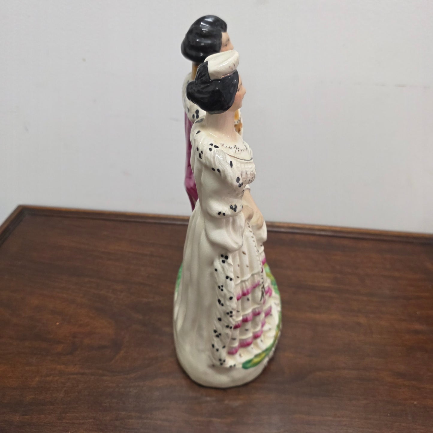 Victorian Staffordshire Victoria & Napolean III Statue