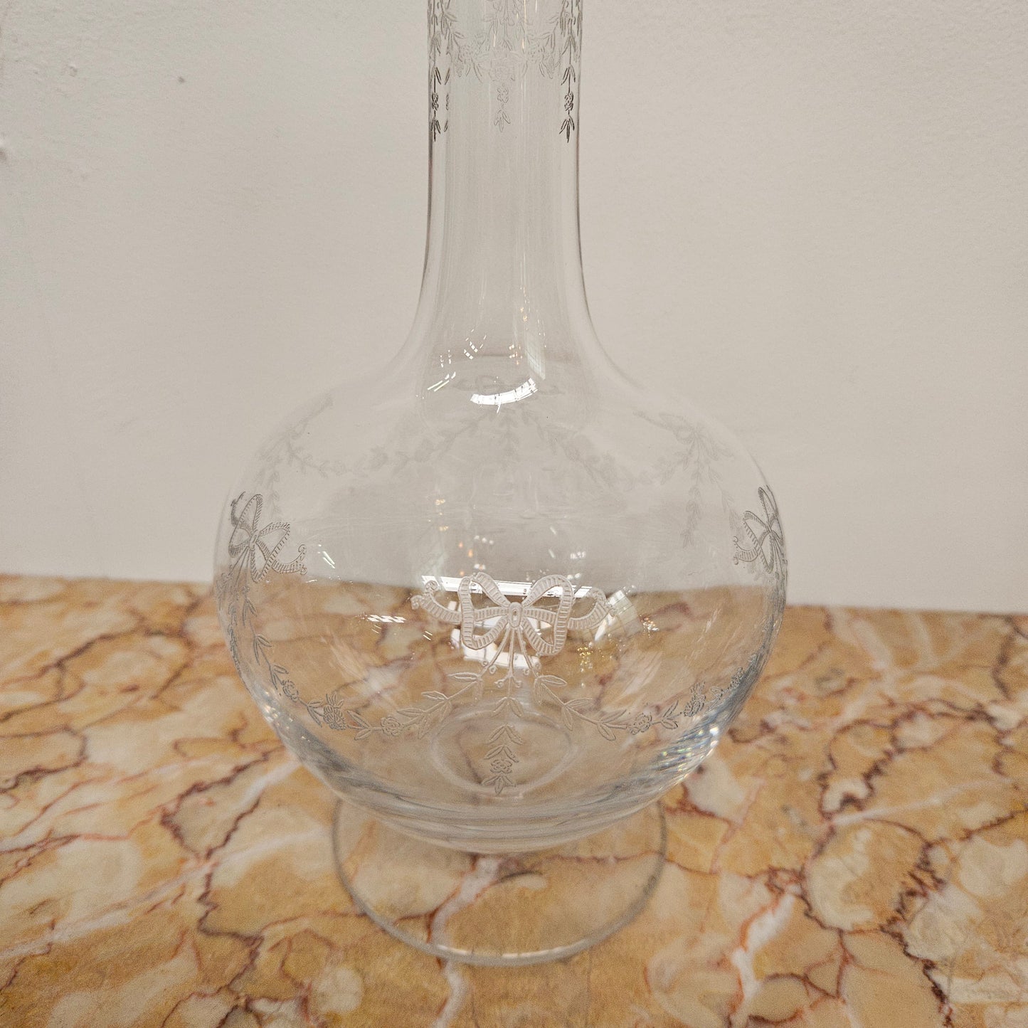 Large Crystal Glass Victorian Decanter