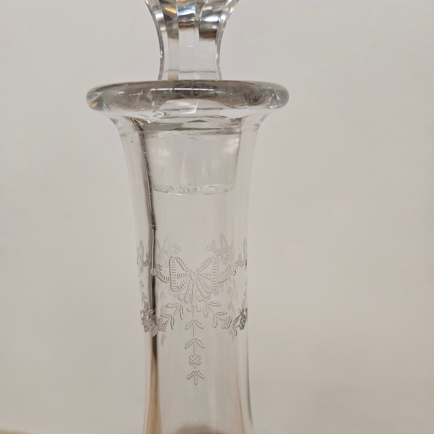 Large Crystal Glass Victorian Decanter