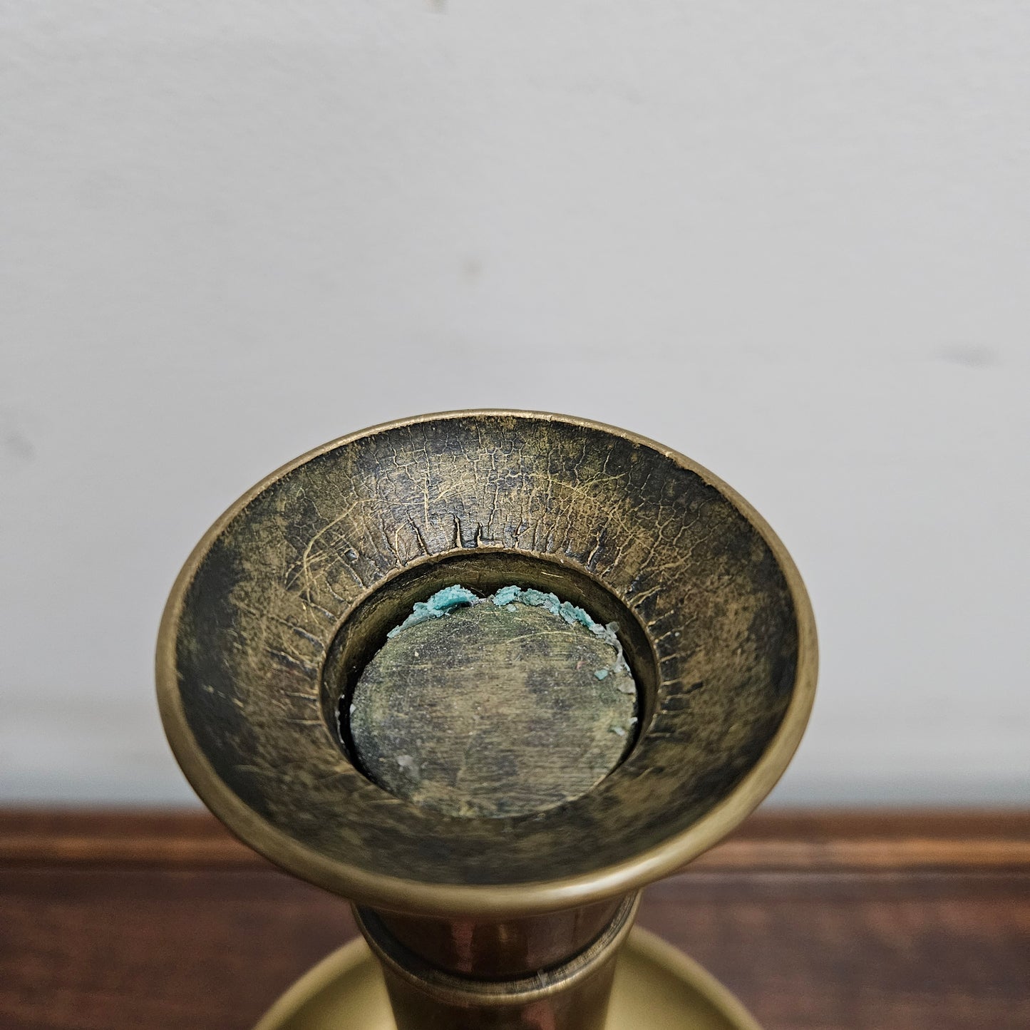 Antique Chamberstick Brass Candle Holder