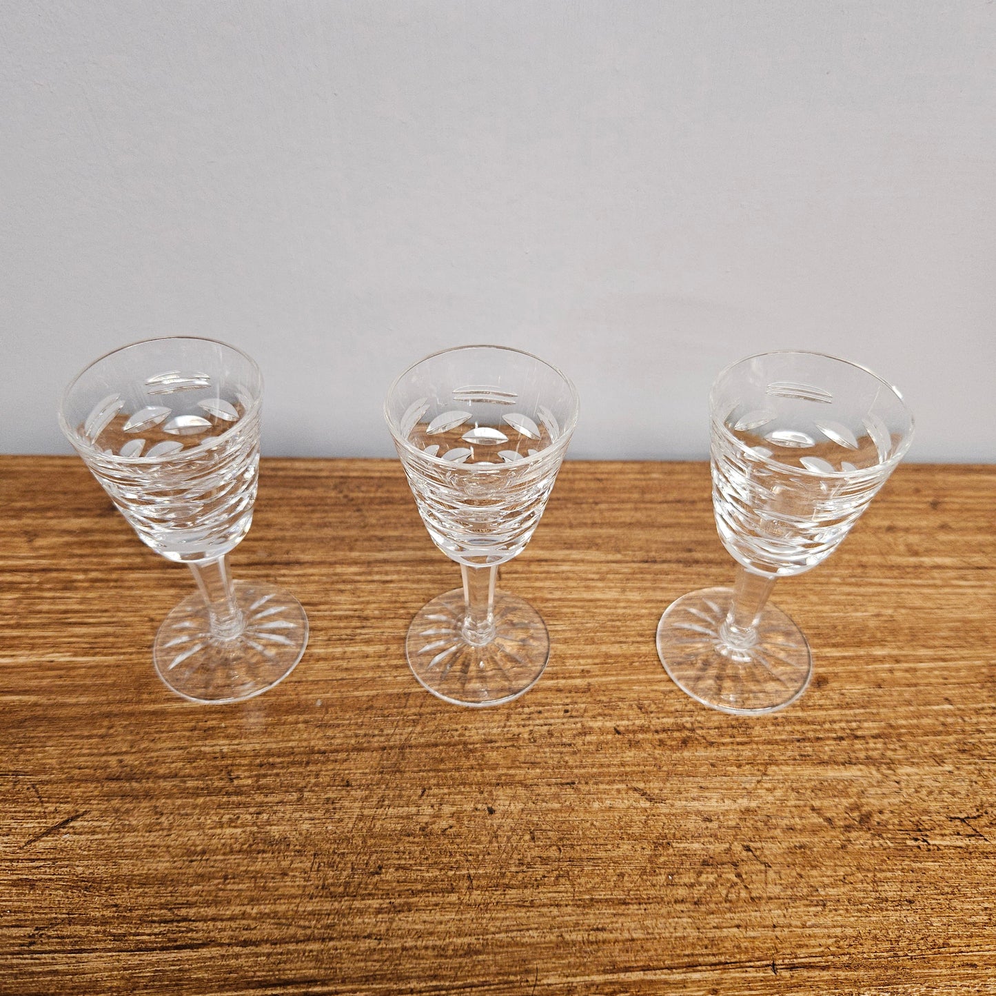 Set Of 6 Stemmed Crystal Port Glasses