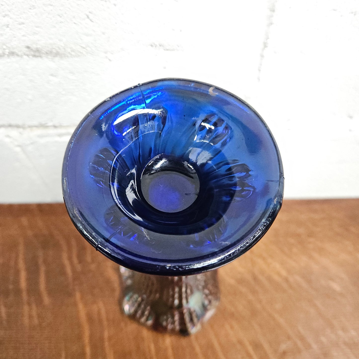 Iridescent Carnival Glass Vase