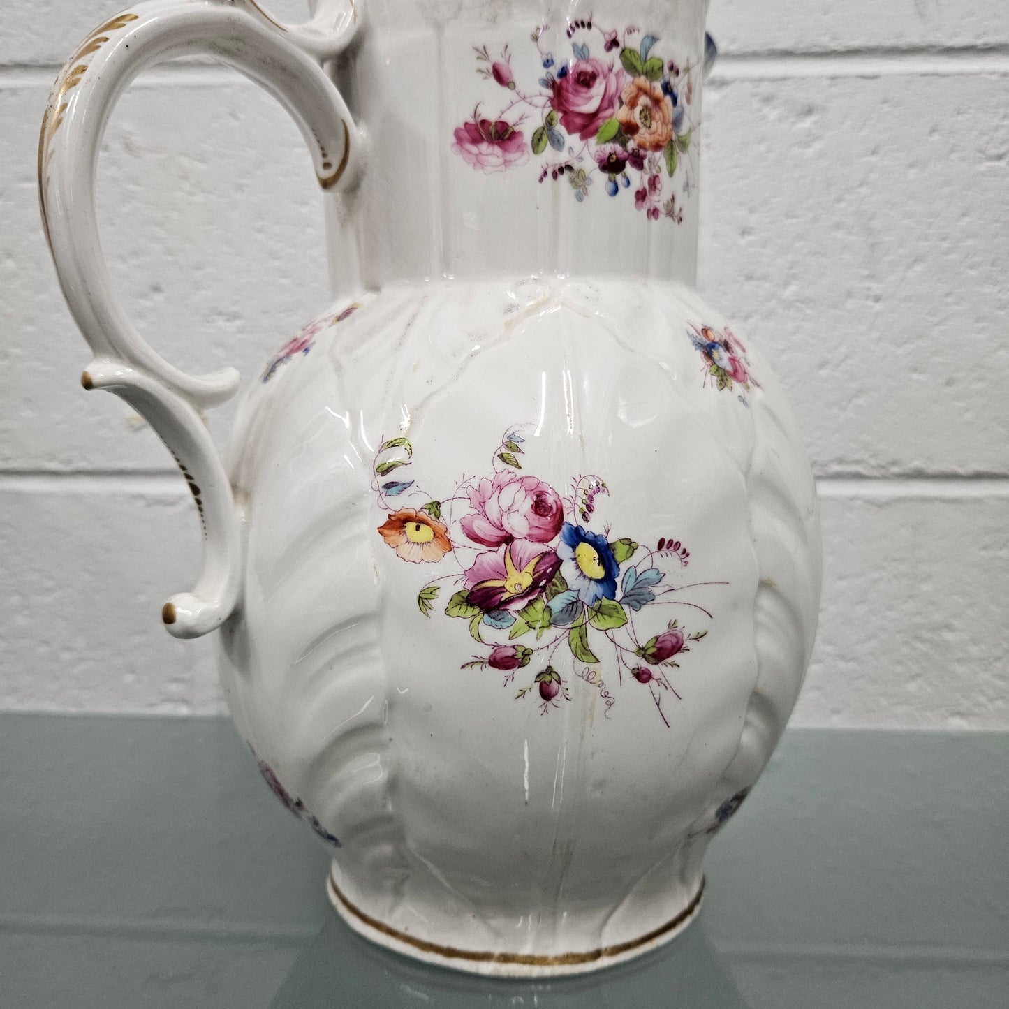 Antique Coalport Caughley Head Jug