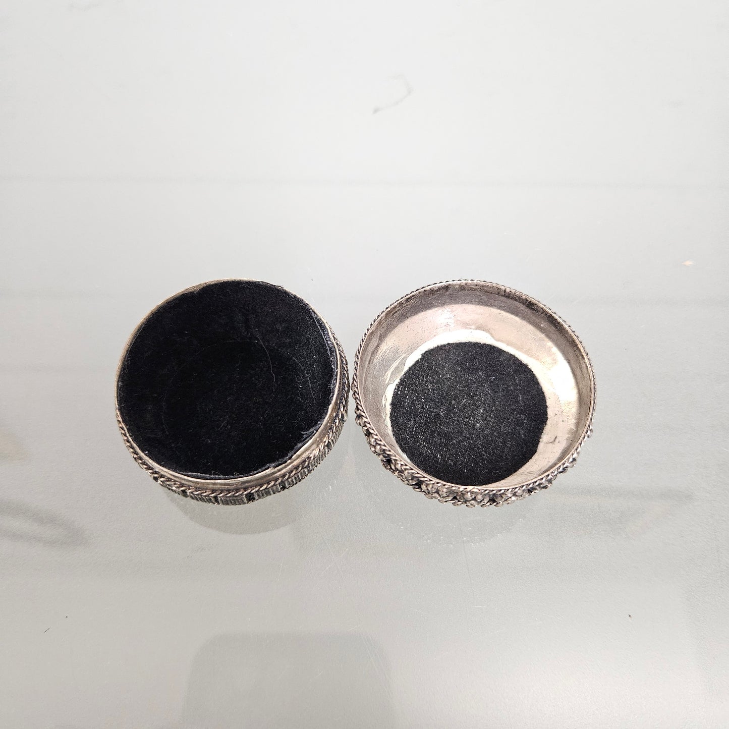 Vintage Tibetan Silver Trinket Box