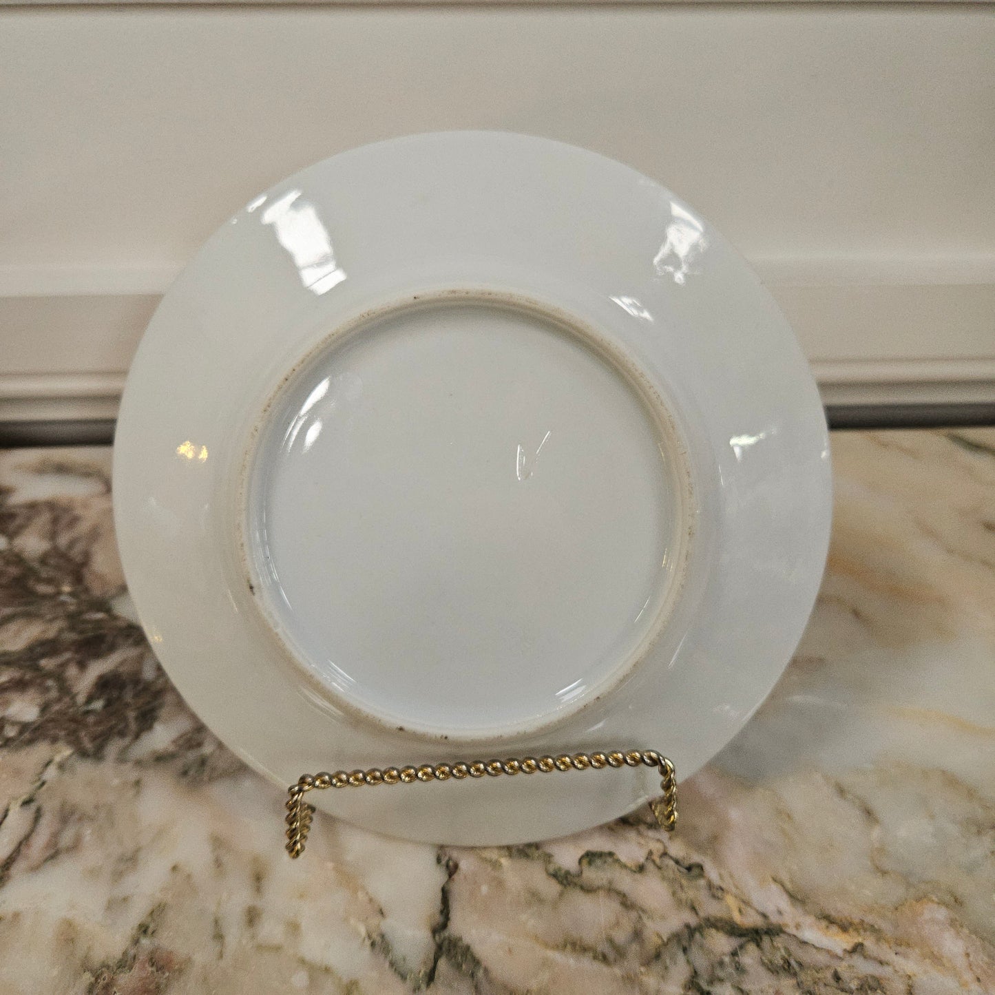 Antique Porcelain Pink/Gilt Plate