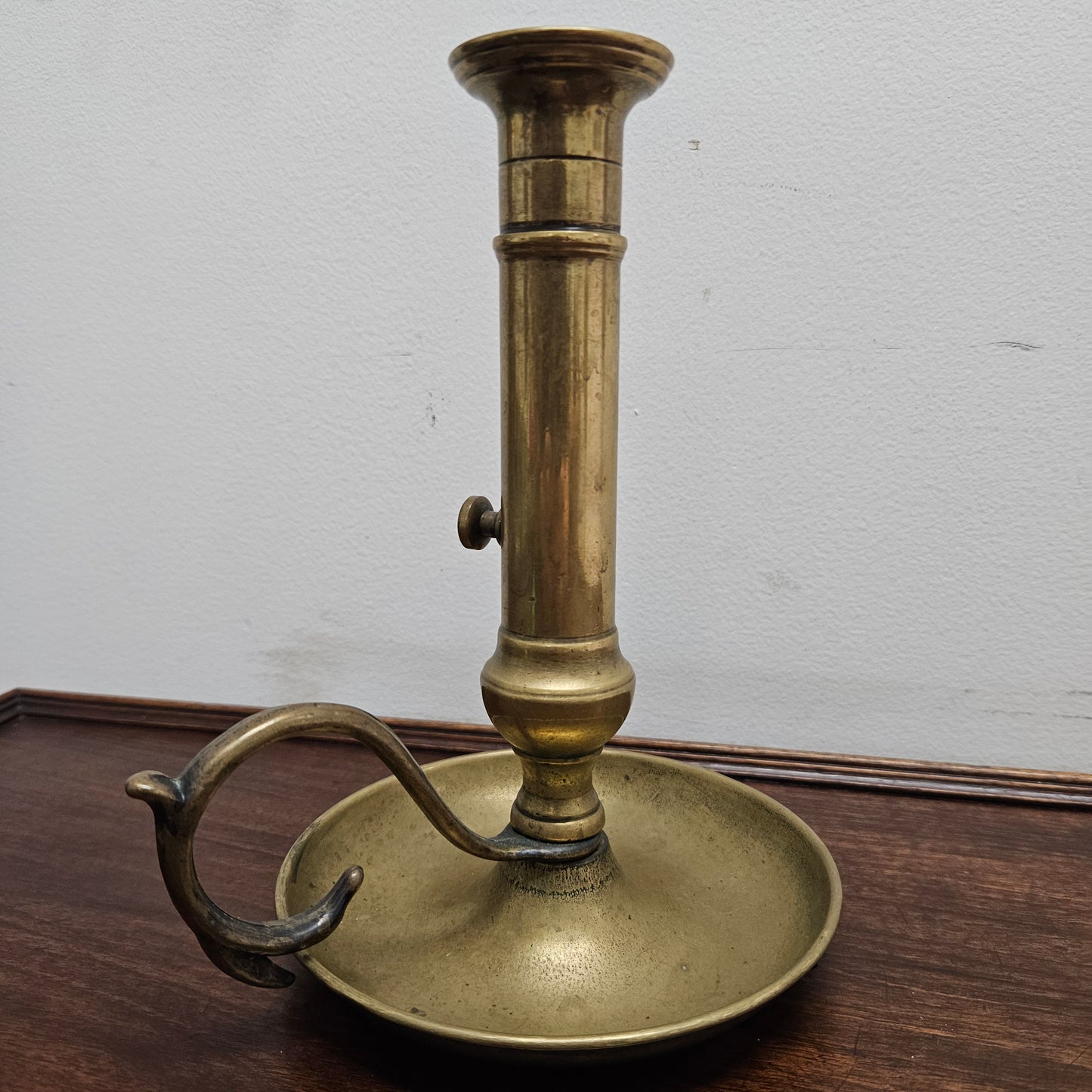 Antique Chamberstick Brass Candle Holder