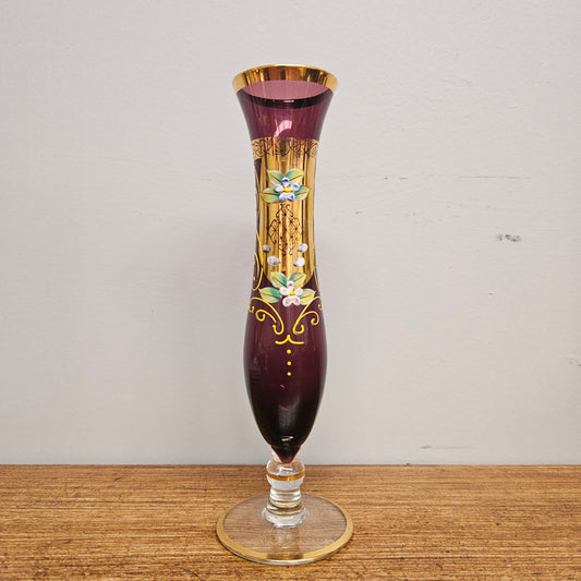 Amethyst Gilt & Enamel Vase