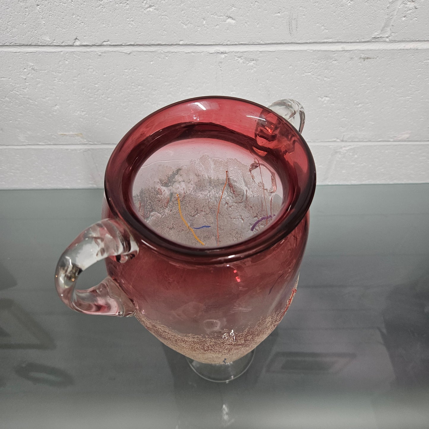 Mid Century Modern Art Glass Vase Signed On Base