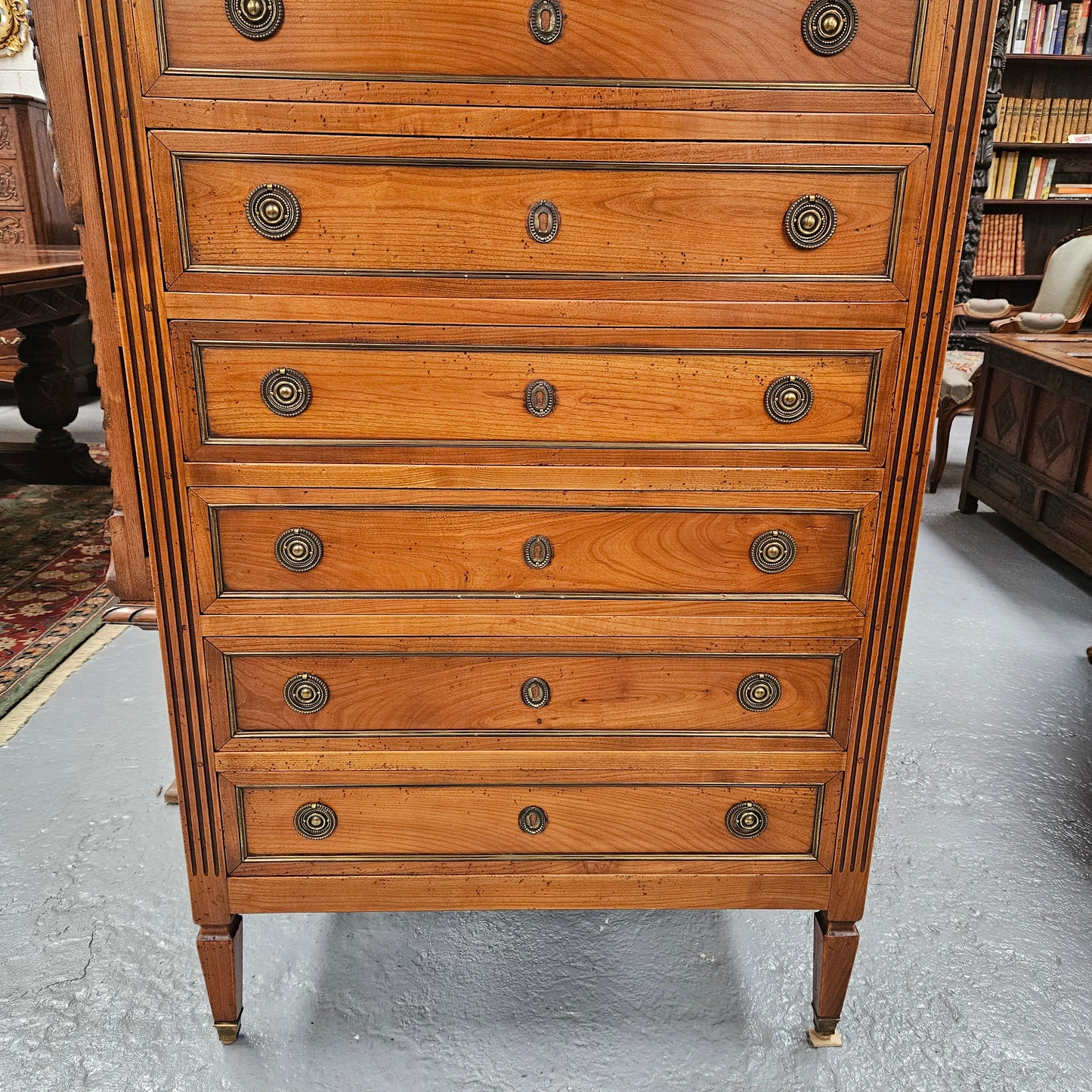 French Fruitwood Chest of Seven Drawers