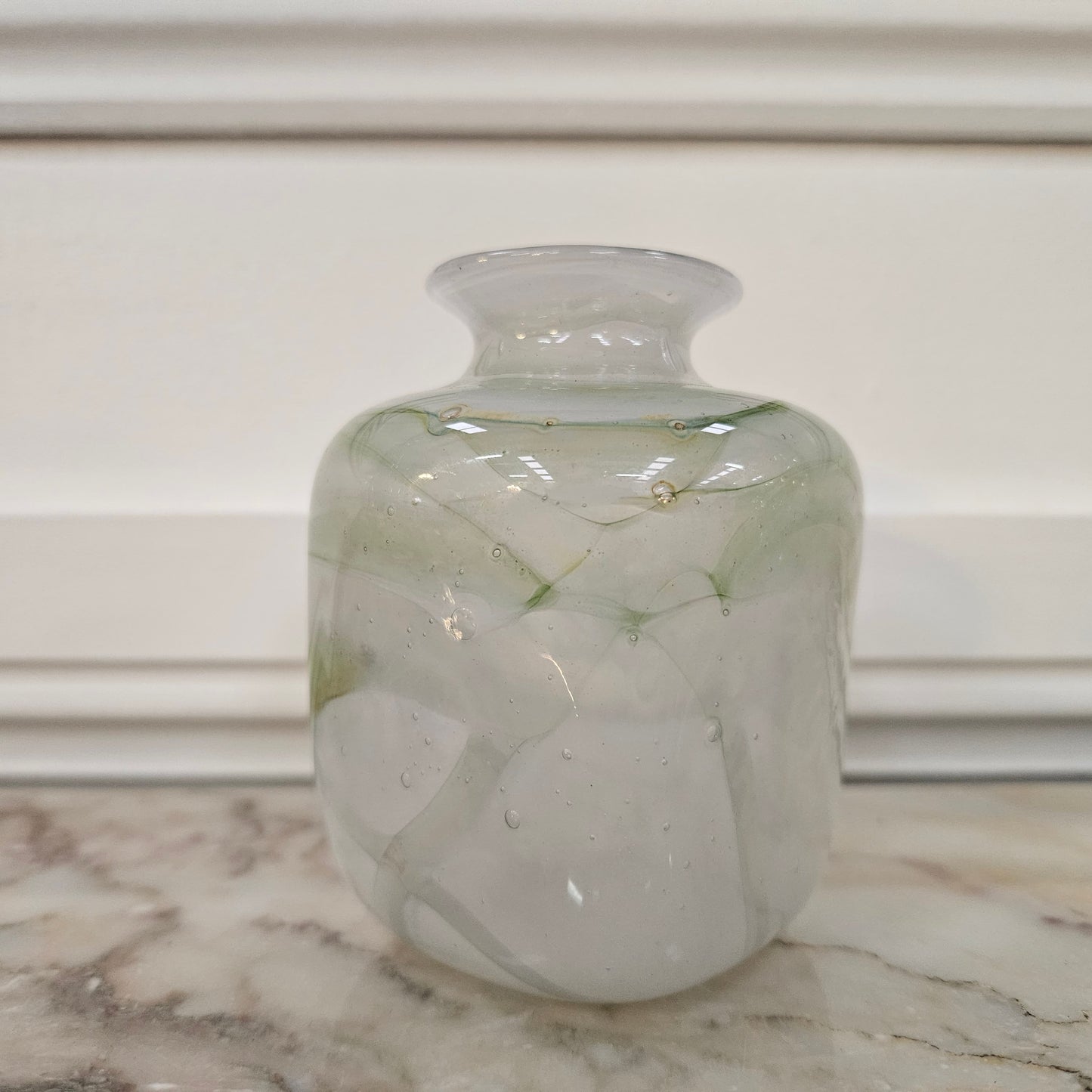 Australian John Walsh Art Glass Signed Green