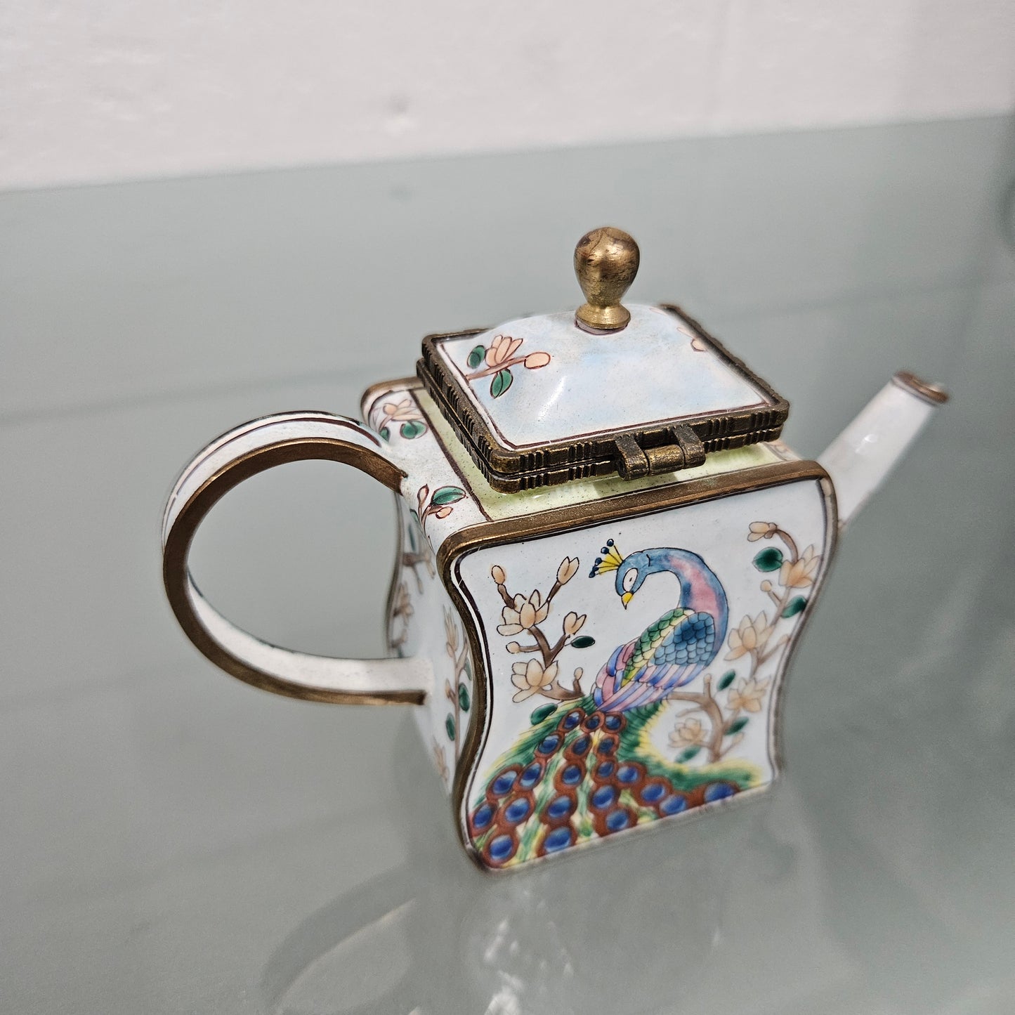 Chinese Enamel & Metal Teapot